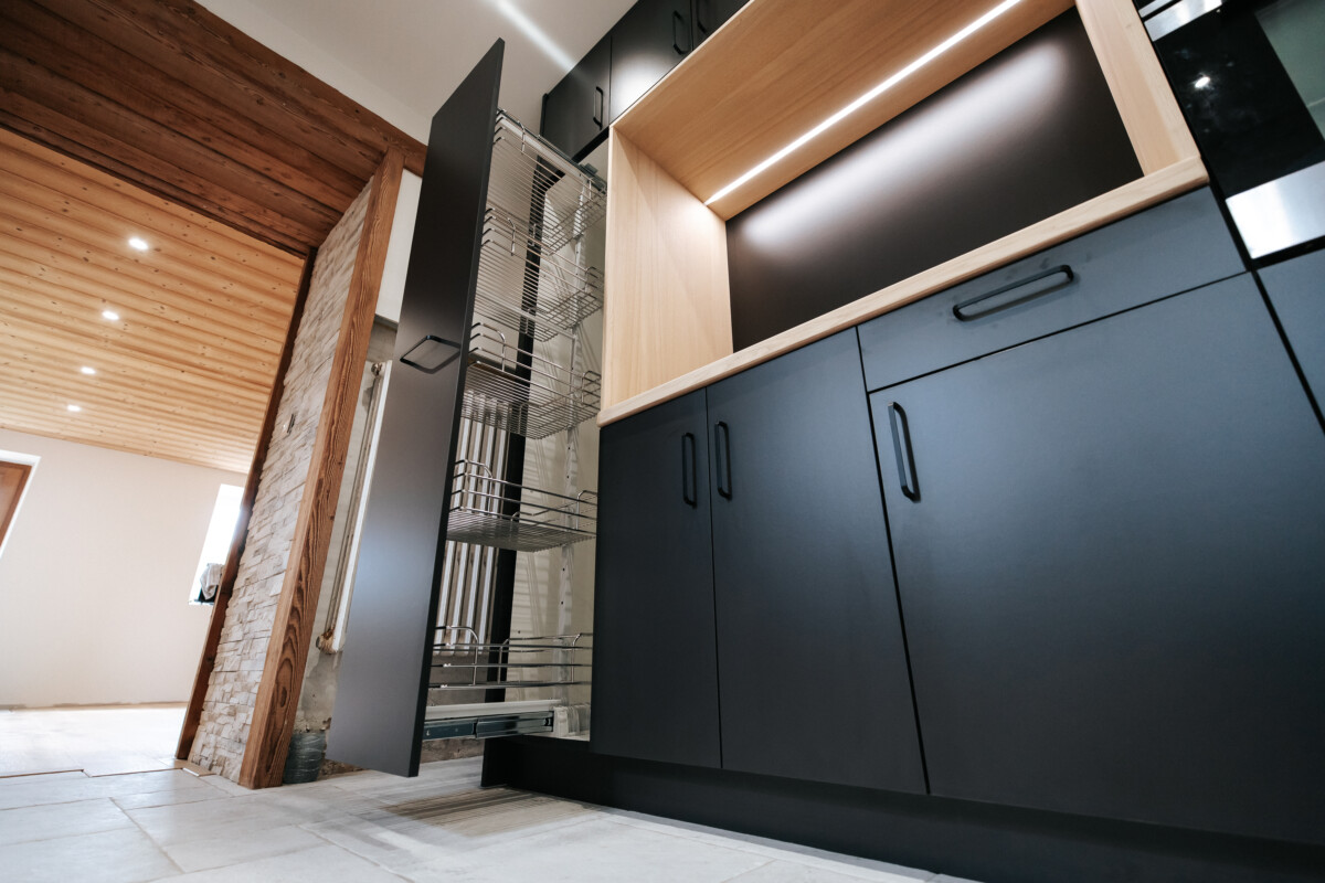 Cuisine bois avec mobilier sur mesure